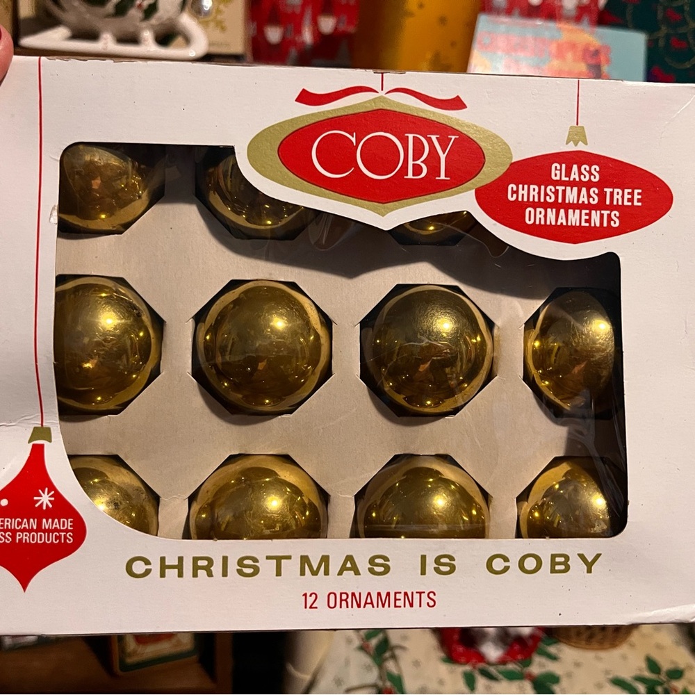 Coby Gold Glass Christmas Tree Ornaments
